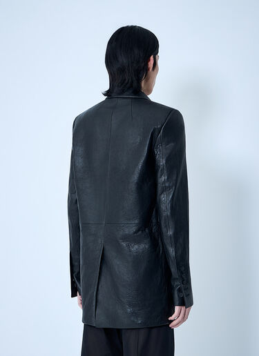 LN-CC® - Rick Owens: Concordian Single-Breasted Jacket - Black Rick Owens Concordian Single-Breasted Jacket Black ric0163022