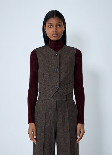 LN-CC® - Max Mara: Wool Waistcoat - Brown Max Mara Wool Waistcoat Brown max0262065