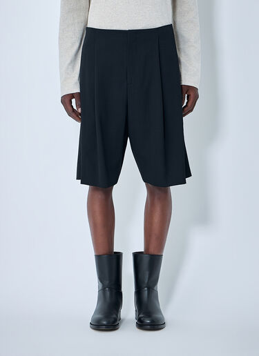 LN-CC® - The Row: Sayed Wool Shorts - Black The Row Sayed Wool Shorts Black row0164003