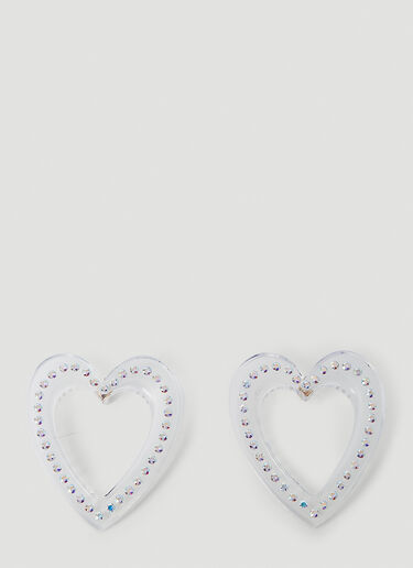 LN-CC® - SAFSAFU: Big Heart Earrings - Transparent SAFSAFU Big Heart Earrings Transparent saf0251001