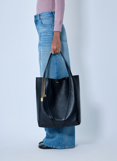 Chloé Large Spin Tote Bag Black chl0263090