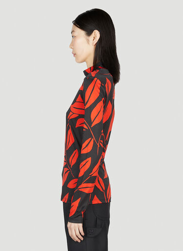LN-CC® - Meryll Rogge: Leaf Print Top - Red Meryll Rogge Leaf Print Top Red mrl0252006