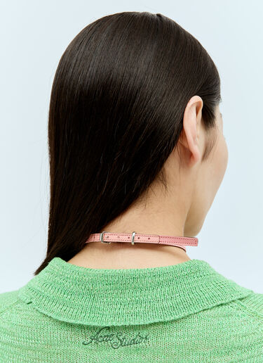 LN-CC® - Acne Studios: Musubi Charm Choker - Pink Acne Studios Musubi Charm Choker Pink acn0256046