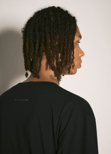 LN-CC® - MM6 Maison Margiela: Logo Patch T-Shirt - Black MM6 Maison Margiela Logo Patch T-Shirt Black mmm0155005