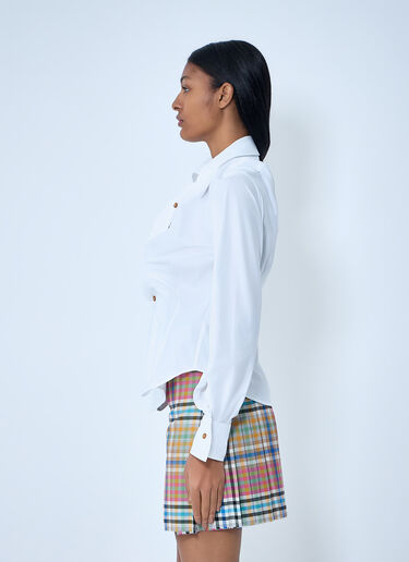 LN-CC® - Vivienne Westwood: Asymmetrical Button-Detail Shirt - White Vivienne Westwood Asymmetrical Button-Detail Shirt White vvw0263003