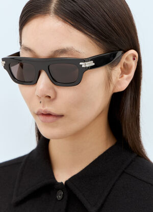 LN-CC® - Bottega Veneta: Mitre Square Sunglasses - Black Bottega Veneta Mitre Square Sunglasses Black bos0357001