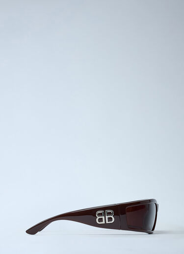 LN-CC® - Balenciaga: Sunset Rectangle Sunglasses - Dark Brown Balenciaga Sunset Rectangle Sunglasses Dark Brown bal0361004