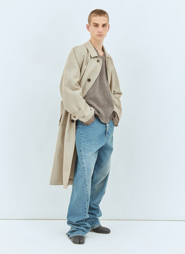 LN-CC® - Maison Margiela: Diagonal Seam Jeans - Blue Maison Margiela Diagonal Seam Jeans Blue mla0158007