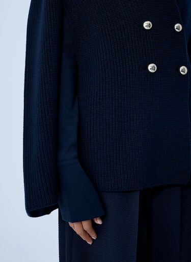 Max Mara Knitted Cape Blue max0263041