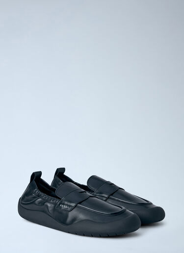 Prada Leather Slip-On Loafers Black pra0166015