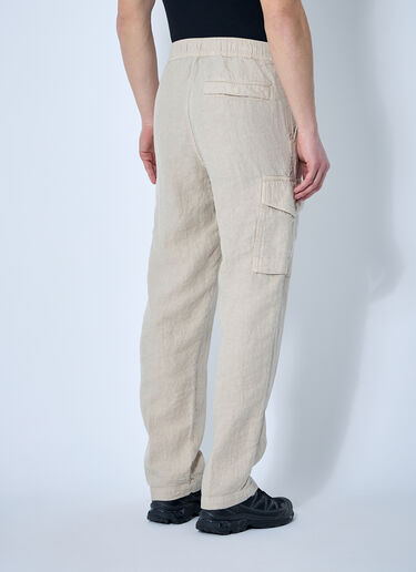 LN-CC® - Stone Island: Ghost Linen Cargo Pants - Beige Stone Island Ghost Linen Cargo Pants Beige sto0160022