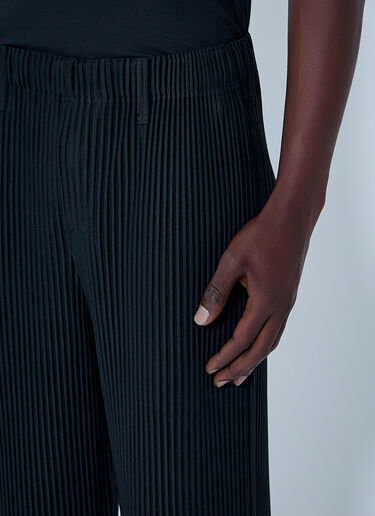 Homme Plissé Issey Miyake 핀스트라이프 테일러드 트라우저 검정 hmp0164003