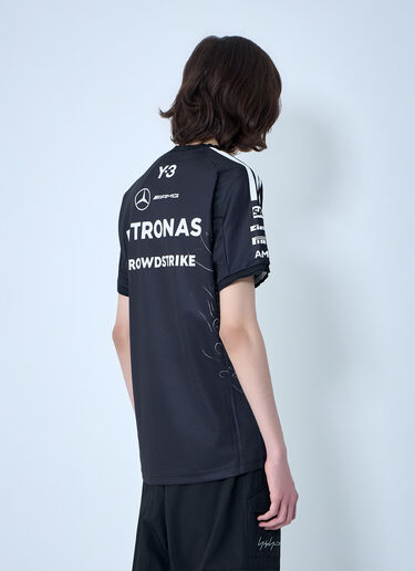 LN-CC® - Y-3 MERCEDES: Graphic Print Logo T-Shirt - Black Y-3 MERCEDES Graphic Print Logo T-Shirt Black yyy0364073