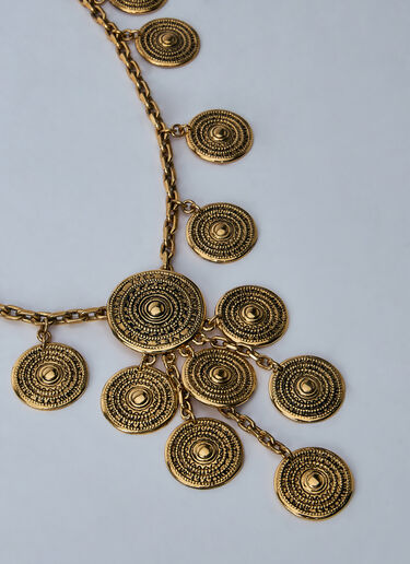 LN-CC® - Saint Laurent: Metal Charm Necklace - Gold Saint Laurent Metal Charm Necklace Gold sla0259060