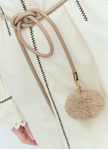 LN-CC® - Max Mara: Pom-Pom Tubular Belt - Beige Max Mara Pom-Pom Tubular Belt Beige max0255033