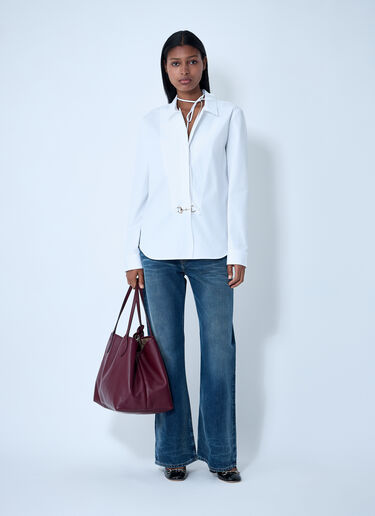 LN-CC® - Gucci: Button-Down Horsebit Shirt - White Gucci Button-Down Horsebit Shirt White guc0261101