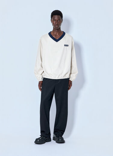 Miu Miu Technical Pongé Sweatshirt Cream miu0165010