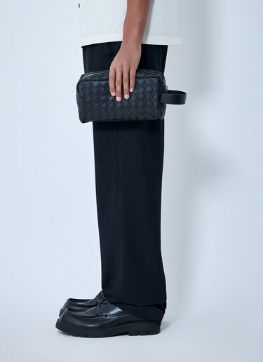 LN-CC® - Bottega Veneta: Intrecciato Travel Pouch - Black Bottega Veneta Intrecciato Travel Pouch Black bov0163007