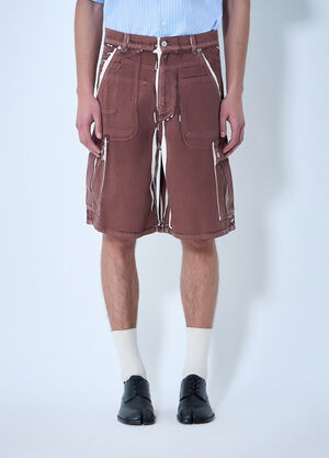 LN-CC® - Marni: Utility Cargo Shorts - Brown Marni Utility Cargo Shorts Brown mni0163008