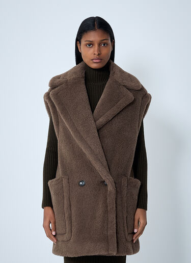 LN-CC® - Max Mara: Camel-Hair Gilet - Brown Max Mara Camel-Hair Gilet Brown max0262053