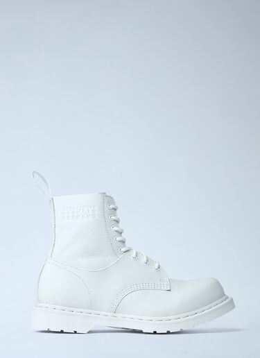 MM6 Maison Margiela x Dr. Martens 1460 가죽 부츠  화이트 mmd0261001