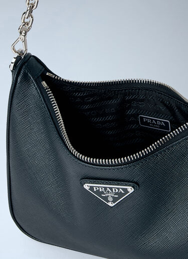 Prada Re-Edition 2005 Saffiano Shoulder Bag Black pra0265010