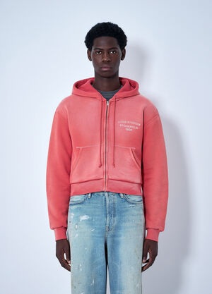 Acne Studios Zip-Up Hoodie Red acn0364036