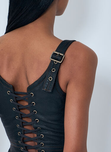 LN-CC® - Miss Sixty x KNWLS: Leather Top - Black Miss Sixty x KNWLS Leather Top Black msk0263009