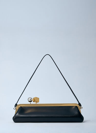 LN-CC® - Jacquemus: La Pochette Salon Shoulder Bag - Black Jacquemus La Pochette Salon Shoulder Bag Black jac0260065