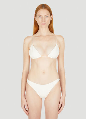 LN-CC® - Ziah: Fine Strap Triangle Bikini Top - White Ziah Fine Strap Triangle Bikini Top White zia0251005