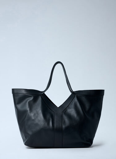 Saint Laurent Large Y-Shaped Leather Tote Bag Black sla0262048