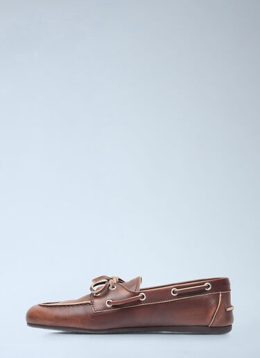 LN-CC® - Miu Miu: Lace-Up Loafers - Brown Miu Miu Lace-Up Loafers Brown miu0256013