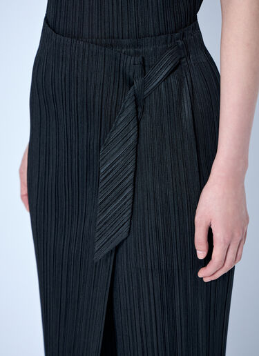 LN-CC® - Pleats Please Issey Miyake: Pleated Wrap Skirt - Black Pleats Please Issey Miyake Pleated Wrap Skirt Black plp0264012