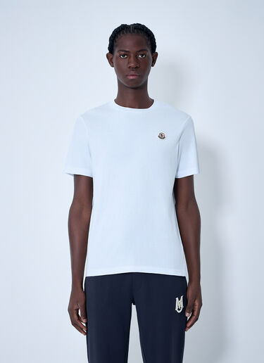 LN-CC® - Moncler: Set Of Three Logo Motif T-Shirts - White Moncler Set Of Three Logo Motif T-Shirts White mon0163037