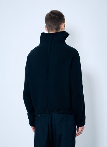 LN-CC® - Dries Van Noten: Metro Zip-Up Sweater - Black Dries Van Noten Metro Zip-Up Sweater Black dvn0160025