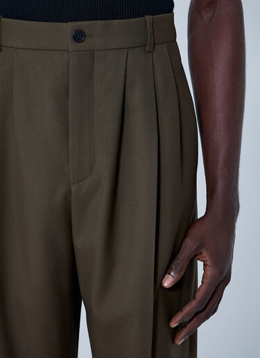 LN-CC® - Saint Laurent: Wool Tailored Pants - Beige Saint Laurent Wool Tailored Pants Beige sla0159006