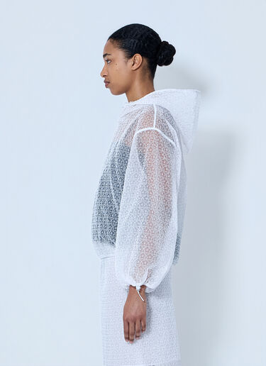 LN-CC® - Cecilie Bahnsen: CBshila Hoodie Windflower Top - White Cecilie Bahnsen CBshila Hoodie Windflower Top White cec0264004