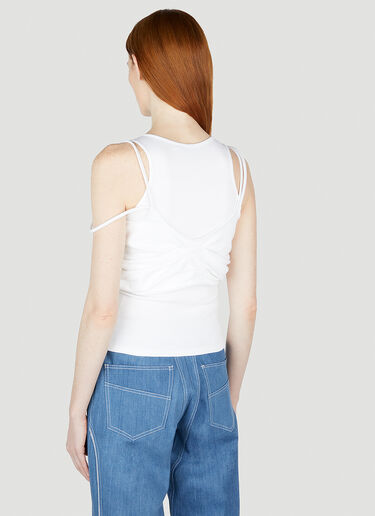 LN-CC® - Mainline:RUS/Fr.CA/DE: Draped Tank Top - White Mainline:RUS/Fr.CA/DE Draped Tank Top White mai0352003