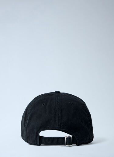 LN-CC® - MM6 Maison Margiela: Logo Motif Baseball Cap - Black MM6 Maison Margiela Logo Motif Baseball Cap Black mmm0163021