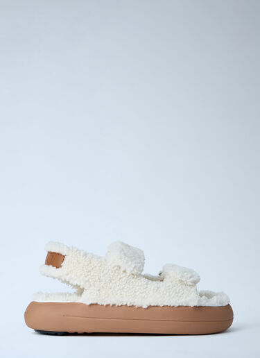Moon Boot MB Shearling Sandals White mnb0363005