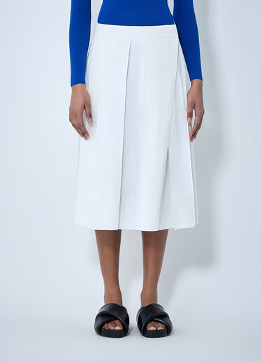 Jil Sander Pleated Midi Skirt White jil0264005