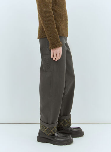 Burberry Cotton Carpenter Pants Grey bur0158002