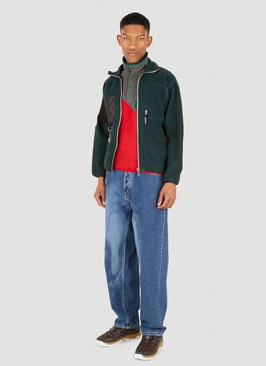 LN-CC® - (Di)vision: (DI)Construct Fleece Split Sweatshirt - Green (Di)vision (DI)Construct Fleece Split Sweatshirt Green div0149001