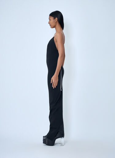 LN-CC® - Rick Owens: Spaghetti Strap Column Dress - Black Rick Owens Spaghetti Strap Column Dress Black ric0263035