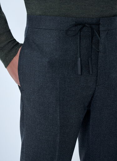 LN-CC® - Maison Margiela: Drawstring Wool Pants - Black Maison Margiela Drawstring Wool Pants Black mla0164006