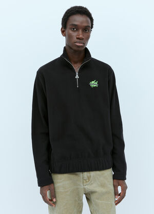 LN-CC® - Carne Bollente: Turn Around Quarter-Zip Sweatshirt - Black Carne Bollente Turn Around Quarter-Zip Sweatshirt Black cbn0354006