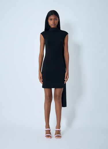LN-CC® - Jean Paul Gaultier: Viscose Mini Dress - Black Jean Paul Gaultier Viscose Mini Dress Black jpg0262008