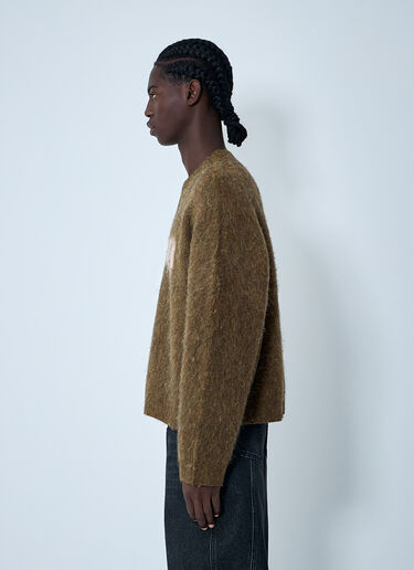 Martine Rose 起毛モヘアセーター  ブラウン mtr0162009