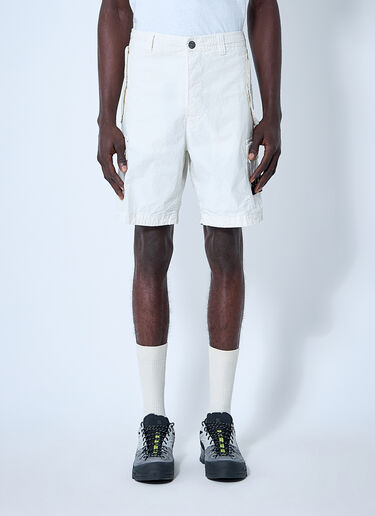 Stone Island Cotton-Blend Shorts Beige sto0160067