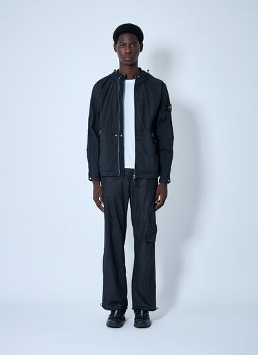 LN-CC® - Stone Island: Compass Patch Track Pants - Black Stone Island Compass Patch Track Pants Black sto0160019